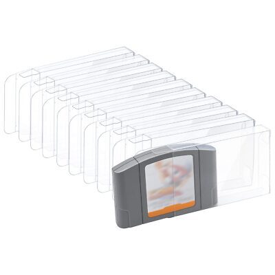 Clear plastic protective cases for Nintendo 64 cartridges