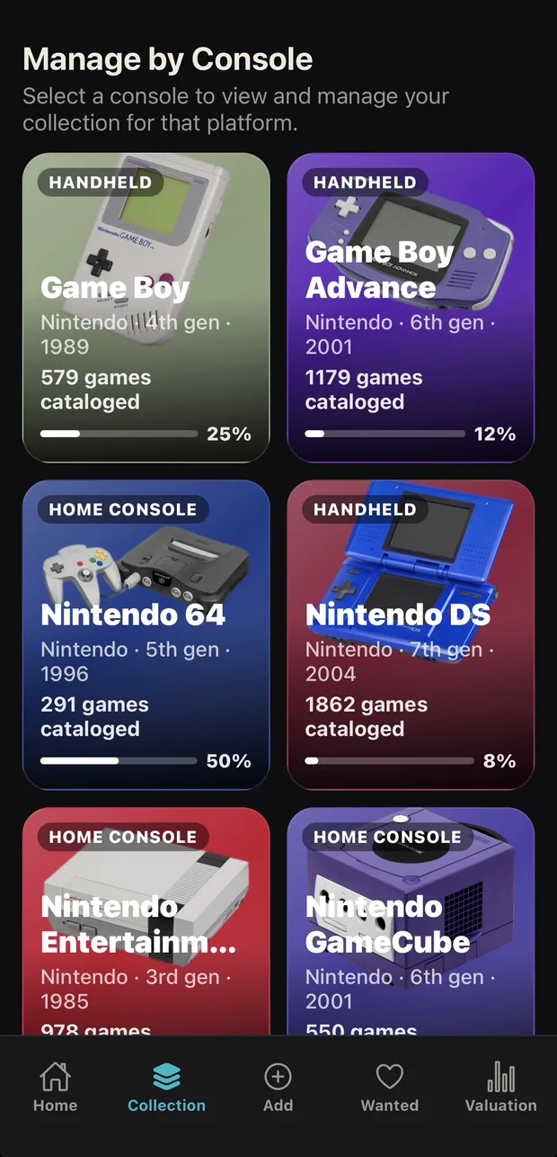 Every cartridge, disc, and case in one place